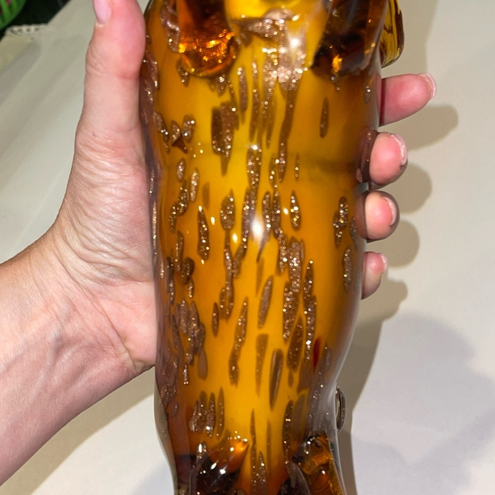 Vintage Murano Hand-Blown Amber gold Glass Young Horse Heavy Equestrian Glass - Picture 6 of 10